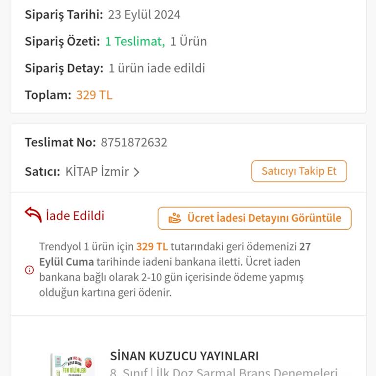 Trendyol Kitap İzmir İsimli Şirketin İşgüzar Davranış Bozukluğu