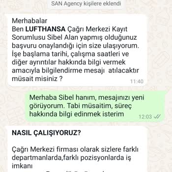 Lufthansa Yanıltıcı İş Başvurusu
