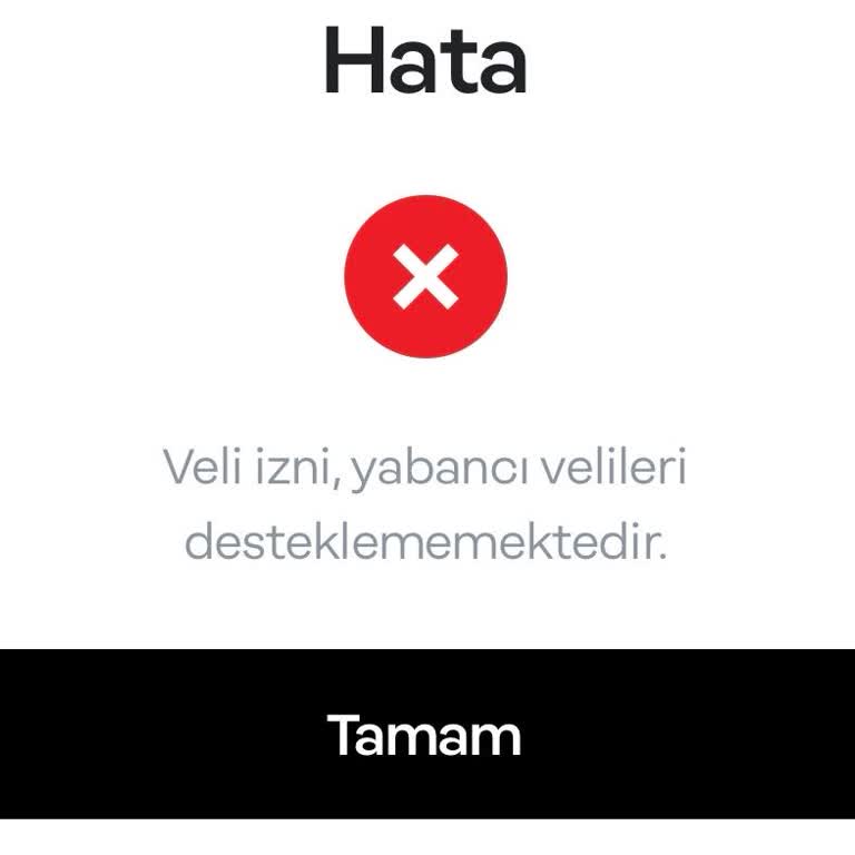 Papara Veli İzni Yabancı Velileri Desteklememektedir!