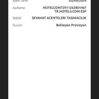 Hotels.com Kredi Kartımdan Fazla Ücret Alındı.