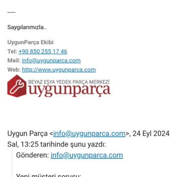 Uygunparca.com Ürün Tedarik Edilmedi Ve Fiyat Artışı Yaşandı