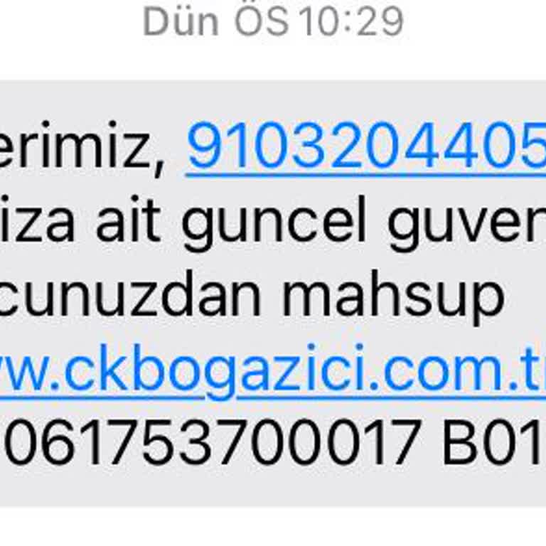 CK Boğaziçi Elektrik Abonelik İptalinden Sonra Gelen Mesaj