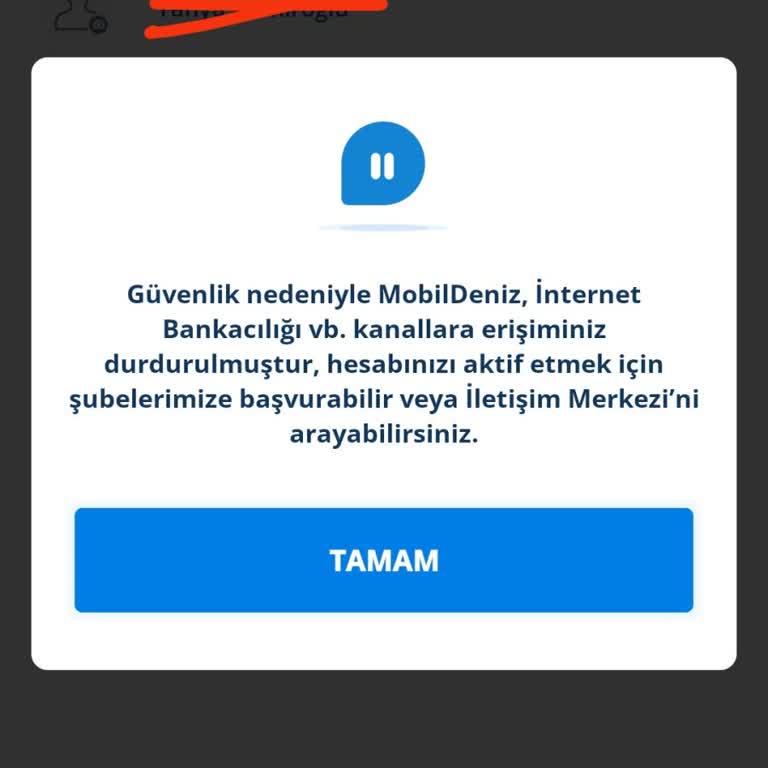 Denizbank Güvenlik Nedeniyle Erişim Hatası