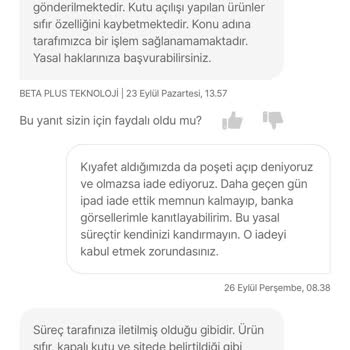 Beta Plus Teknoloji Dell Gaming G15 Laptop İade Sorunu Ve Satıcı İnatçılığı