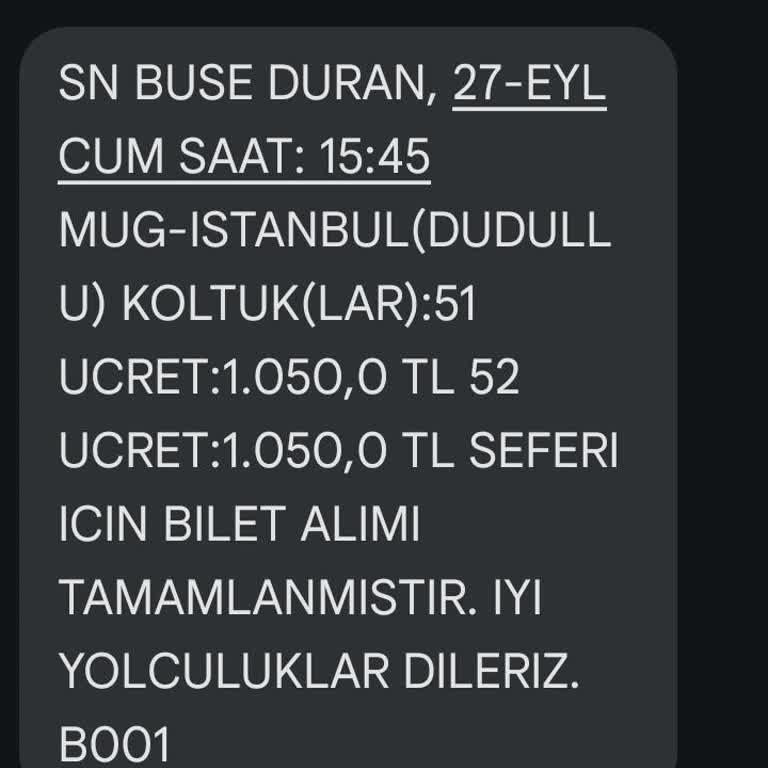 Uludağ Turizm Muğla İstanbul Seferi