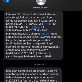 Superonline İnternet Modem Cihazı Ve Adaptör Kablo Teslimi