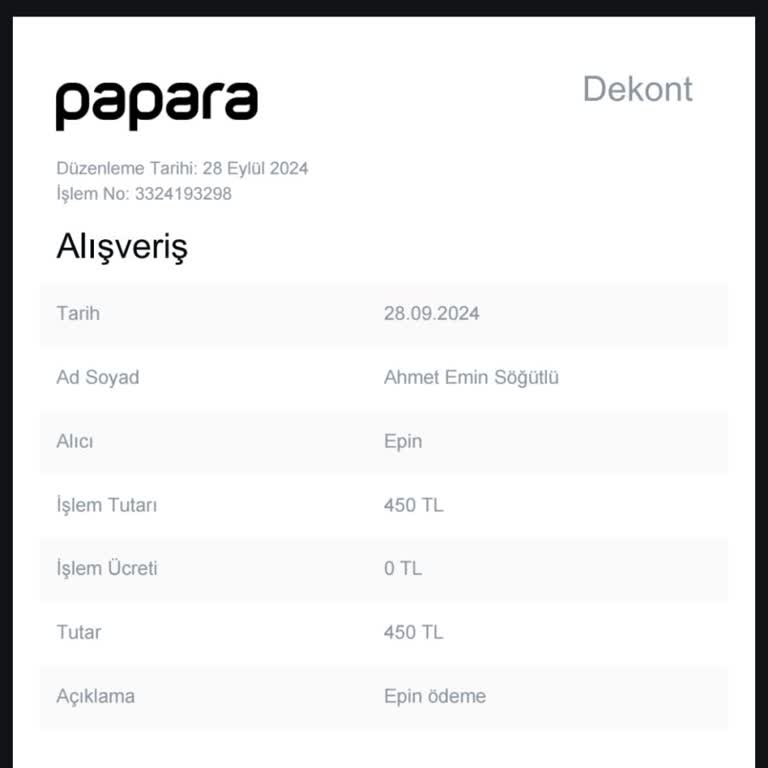 epin.com.tr Epin.com Dan Aldığım Vp Gelmedi