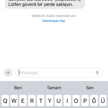 Türk Telekom Finansal Hesabın Eklendi Mesajı
