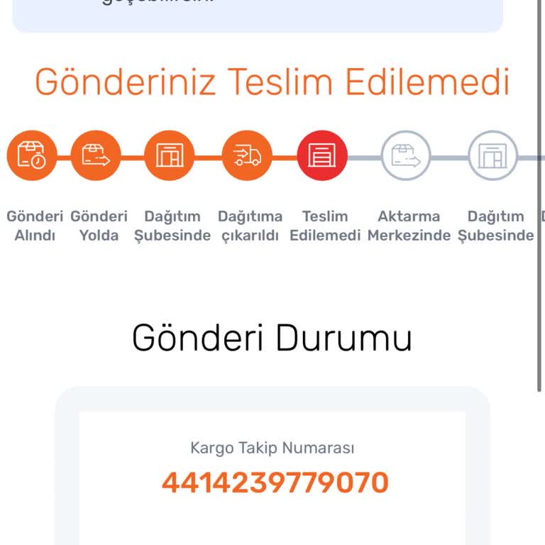 Aras Kargo Süreyyapaşa Kargo Teslim Edilmiyor