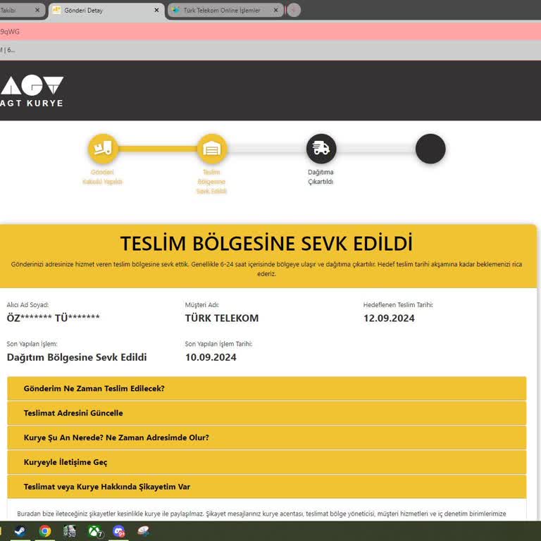 Türk Telekom Geciken Kargo Teslimatı