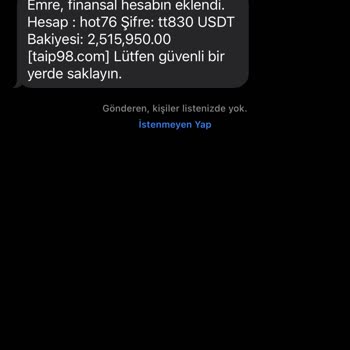 Meta Benimle İlgili Olmayan SMS