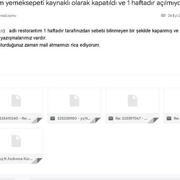 Yemeksepeti'nde Sebepsiz Yere Kapatılan Restoran Sayfamın Aktif Olması
