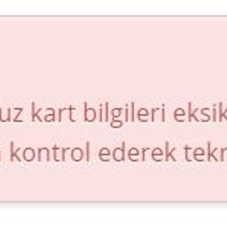 Passolig Hatalı Kart Bilgileri Sorunu