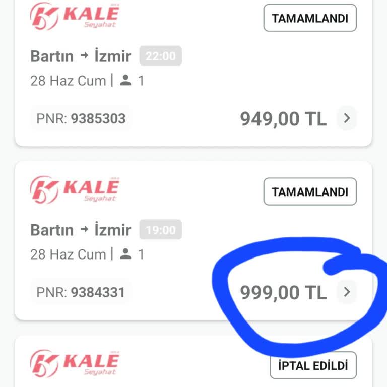 Kale Seyahat Para İadesi Yapılmadı