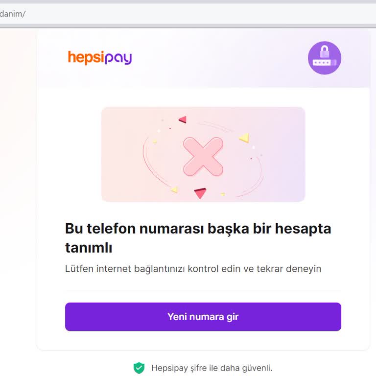 Hepsipay Telefon Numarası Doğrulama Hatası