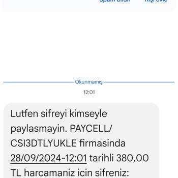 Paycell Tarafından Enpara Kartımdan Bilgim Dışında Yapılan İşlem
