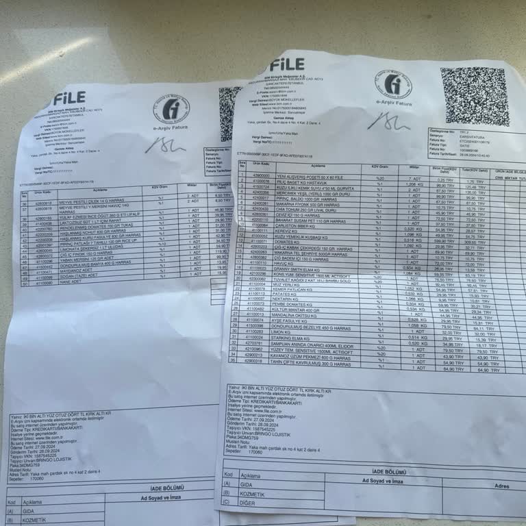 File Market 21 Ürünü Eksik Teslim Etti