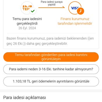 Temu Kartımdan İki Kere Para Çekti.