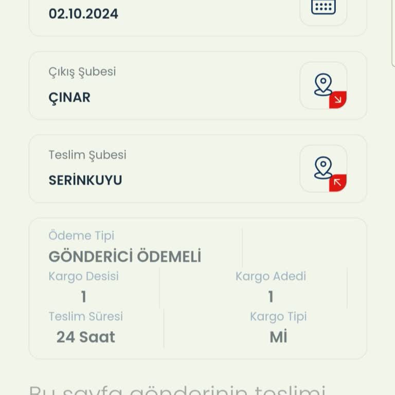 Aras Kargo 24 Saat İçinde Elime Ulaşacak Kargo Yok