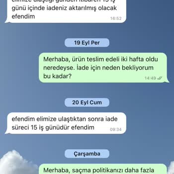 Laminta Kendisine Geri Gönderilmiş Ürünün İadesini Yapmıyor