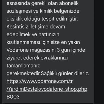 Vodafone Mağaza ve Hizmet Sorunları