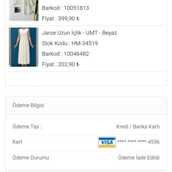 Hepsi Moda Eksik Ürün Bir Ürün De Küçük Geldi