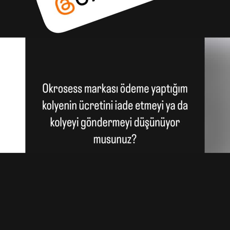 Okrosess Sipariş Edilen Ürünü Ödeme Yapıldığı Halde Göndermedi...