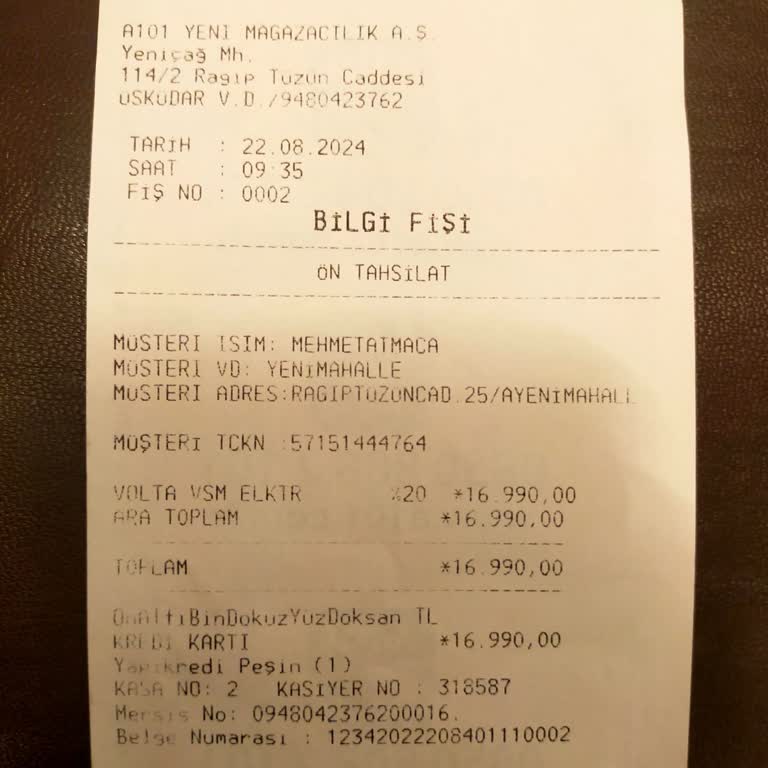 A101 Den Aldığım Ürünün Faturasına Ulaşamıyorum