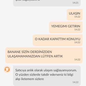 Trendyol GO Yemek Teslimat Firmasının Yemek Teslim Edememesi Aciz