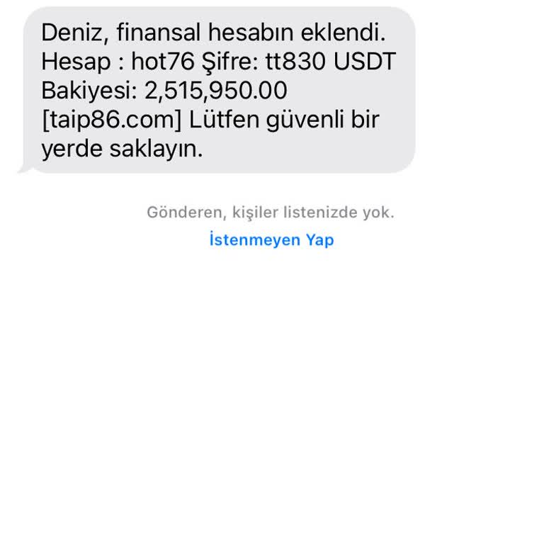 Bilinmeyen Numaradan Gelen Şüpheli Mesaj ve Gizlilik İhlali