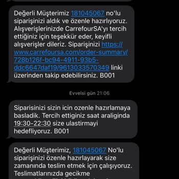 Carrefour Online Market 3 Gündür Teslim Edilemeyen Siparişim