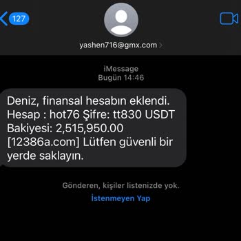 Meta Finansal Hesabın Ekledi Mesajı