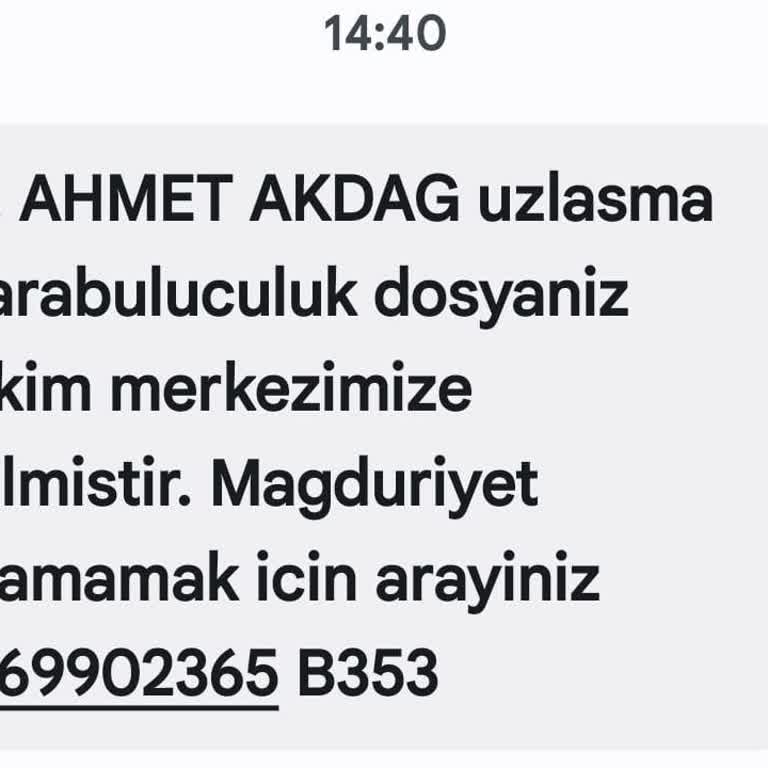 E.UZLASMA (SMS) Ekl Uzlaşma SMS
