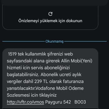 Vodafone'da Bilgim Dışında Yapılan İşlem Sorunu