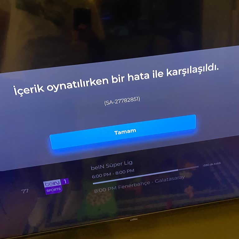 Tod TV Uygulaması Smart TV De Bir Hata İle Karşılaşıldı Uyarısı