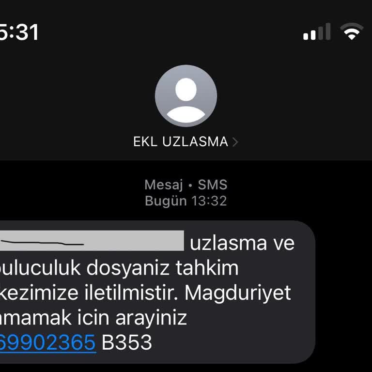 E.UZLASMA (SMS) Ekl Uzlaşma Mesajı