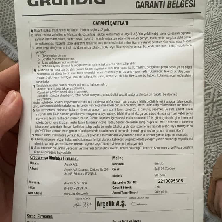 Grundig Ürünüm Bozuldu Yardımcı Olunmuyor