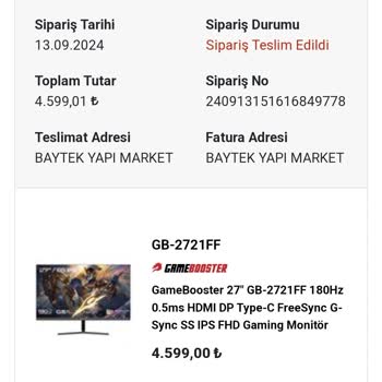 İtopya Bilgisayar Yanlış Ürün Gönderimi Ve Yetersiz Müşteri Hizmeti