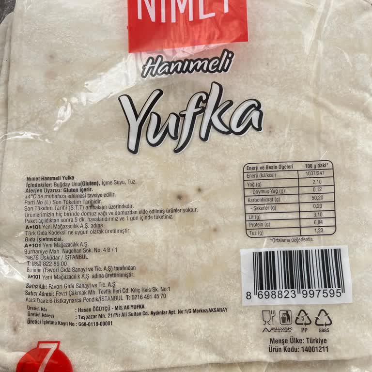 A101 Küflü Ürün (Yufka)