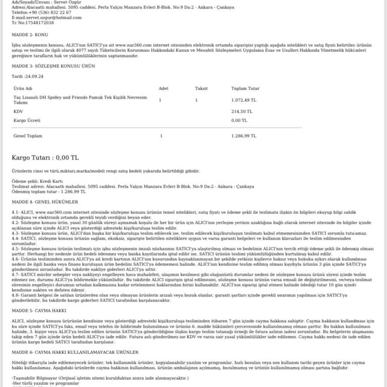Nar360 Ücretsiz Kargo Diye Aldım. Kapıda Kargo Ücreti İstendi