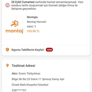 Trendyol Mobilya Montaj Hizmeti Yapılmaması