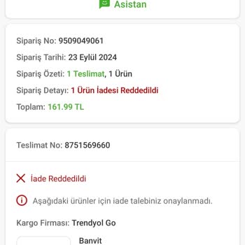 Trendyol Hızlı Market Tüketici Haklarımın İhlali Ve Yanıltıcı Ürün Gönderimi Hakkında