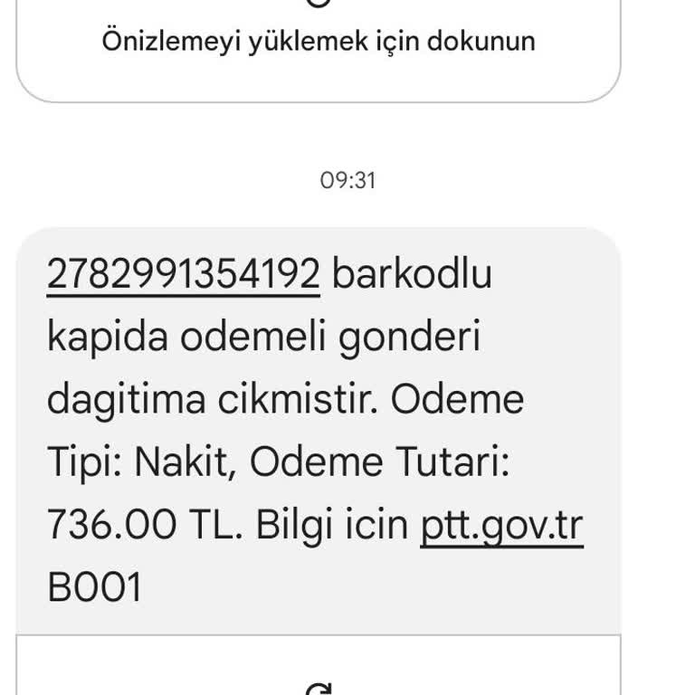 PTT Kargo Kargo Para Üstü Eksik Verilmesi