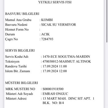 Daikin Kombi Arızaları Ve Yetersiz Servis Hizmeti