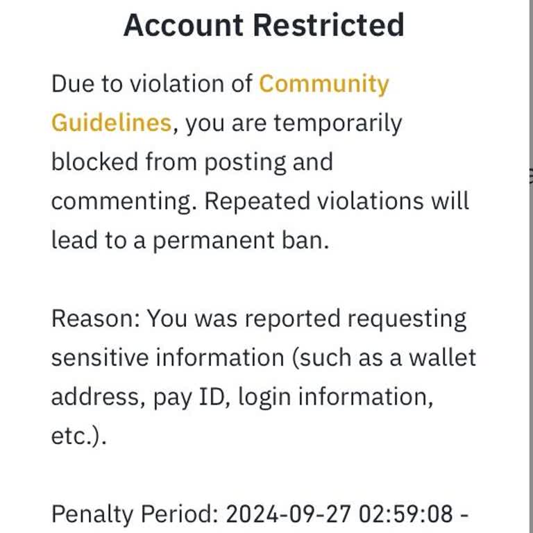 Binance Hesap Kısıtlı Düzeltilmesini Rica Ederim