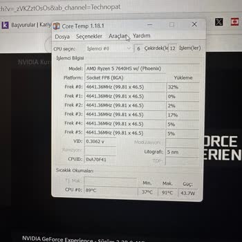 HP Victus Gaming 16-S0063NT Aşırı Isınma Problemi