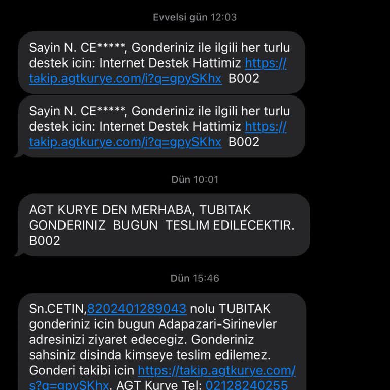 AGT Kurye | Aynigunteslim.com Pişmanlığı