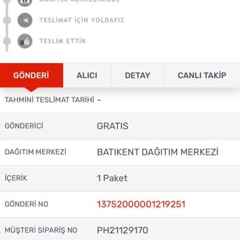 Gratis Online Siparişimde Yaşadığım Kargo Sorunu