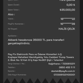 PayFix Hesabıma Attığım Para Gelmedi