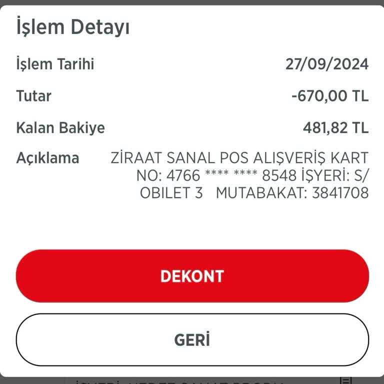 Obilet Vermediği Biletten Para Tahsisi